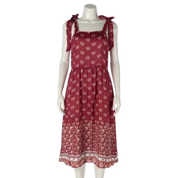 Tucker NYC Silk Shoulder Tie Camisole Sun Dress Clay Orange Size S - Picture 3 of 11